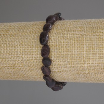 Armband aus Granat, facettiert, Durchmesser 7–10×8 mm, Länge 18 cm (Stretch)