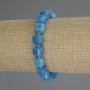 Armband aus facettiertem Apatit-Würfel, 8,5 × 8,5 mm ±, mit Perlen 3 mm ±, Länge 18 cm (Stretch)