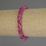 Armband Turmalin, facettierte Würfel, Kantenlänge 7×7 mm ±, Seed-Beads ca. 3 mm ±, Länge 18 cm (Elastikarmband)