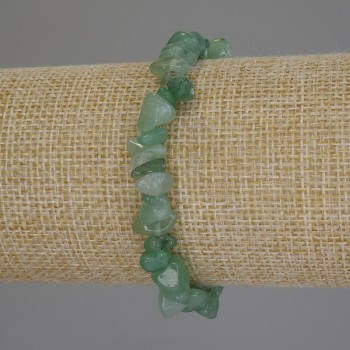 Armband aus Jade-Krümeln, Durchmesser 5–10 × 3–6 mm (+/-), Länge 18 cm (Stretcharmband)