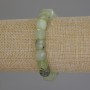 Prehnit-Armband aus natürlichem Stein, facettierte Würfelperlen, Durchmesser ca. 9 mm, Länge ca. 18 cm (Stretch)