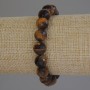 Armband aus Tigerauge, facettierte Kugeln, Durchmesser ca. 10 mm, Länge ca. 18 cm, Stretcharmband