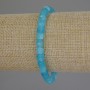Armband aus facettiertem Aquamarin, Würfel-Form, Durchmesser ca. 5,5 mm, Länge ca. 18 cm – Stretch