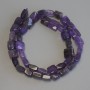 Sonderangebot! Amethyst-Perlen, facettierte Würfel, Durchmesser 9–10 mm, Länge ca. 40 cm, auf Faden