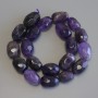 Amethyst facettierte Rondellperlen, Durchmesser 15–21 × 9–14 mm, Länge ca. 41 cm, auf Schnur