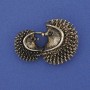 Igelbrosche, 24×33 mm ± vergoldetes Metall