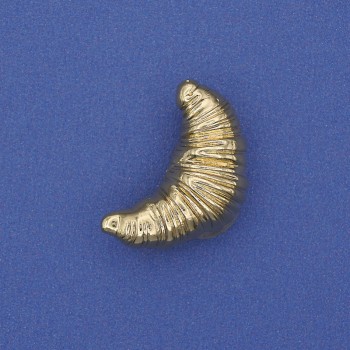 Brosche 'Croissant' goldfarben