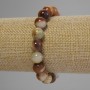 Onyx-Armband, glatte Kugeln, Durchmesser ca. 10 mm, Länge ca. 18 cm (Stretch)