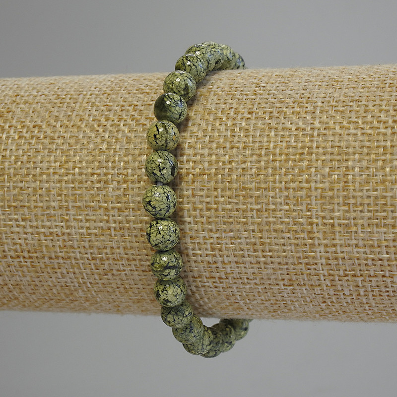 Armband Serpentin, glatte Kugeln Ø 6 mm, Länge ca. 18 cm (Elastisch)