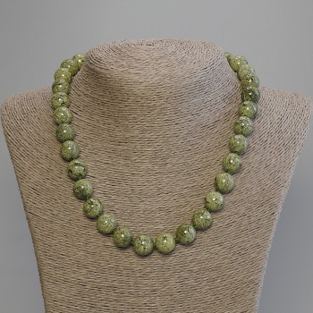 Serpentin-Kette mit glatten Kugeln 12 mm, ca. 50 cm, mit Verschluss
