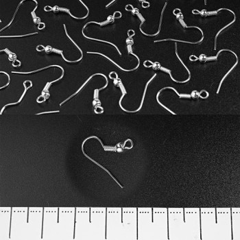 (12x15 mm) Ohrhaken – helles Metall, Schmuckzubehör für Ohrringe, 1000 Paar