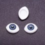 Puppenaugen-Zubehör „Lebendige Augen“ mit blauer Pupille, Durchmesser 10 mm, 19×14 mm, Verpackung 20 Paare