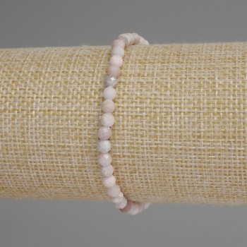 Armband aus facettiertem Opal, Durchmesser ca. 4 mm, Länge ca. 18 cm, Elastikarmband