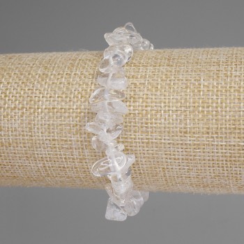 Armband aus Bergkristall – Chips 7–11 × 4–6 mm, Länge ca. 18 cm, elastisch