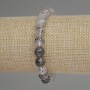 Armband aus Herkimer-Diamantquarz, glatte Kugeln 8 mm, Länge ca. 18 cm, Stretcharmband