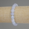 Stretch-Armband aus Aquamarin, facettierte Würfel, Durchmesser ca. 9 mm, Länge ca. 18 cm