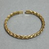 Geflochtenes Zopfarmband aus goldfarbenem Metall, Durchmesser 68 mm+
