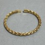 Geflochtenes Zopfarmband aus goldfarbenem Metall, Durchmesser 68 mm+