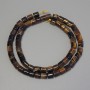 Tigeraugen-Zylinderperlen, Durchmesser 6x6 mm, Länge ca. 38 cm – auf Schnur