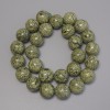 Serpentinperlen, glatte Kugeln 15 mm, ± Länge 39 cm, auf der Schnur