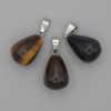 Tropfenanhänger aus Tigerauge, 19 × 13 mm, Länge ca. 29 mm