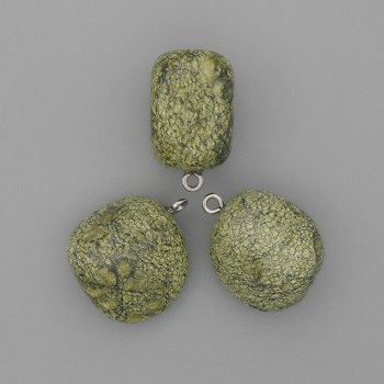 Anhänger Serpentin, Durchmesser 22×22 mm ±, Länge 26 mm ±