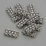 Mehrreihenspacer, silberfarbene Metallfarbe, Maße 14,5×7,5×4 mm, Lochdurchmesser 1,9 mm, Verpackung 20 g (~13 Stück)