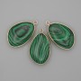Malachit-Anhänger in goldfarbener Fassung 21×35 mm+