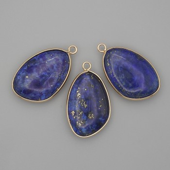 Anhänger Lapislazuli in goldfarbener Fassung 21×35 mm+