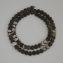 Sonnenobsidian-Herzperlen, Größe ca. 6×6×2 mm ±, auf einer Schnur, Länge ca. 38 cm