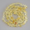 Zitrin-Chips-Perlen, Durchmesser 6-11×2-4 mm, 5 mm ±, Länge ca. 80 cm auf Nylonfaden