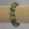Serpentin-Armband, natürlicher Stein, glatte Kugeln Ø15 mm, Länge ca. 18 cm, elastisch