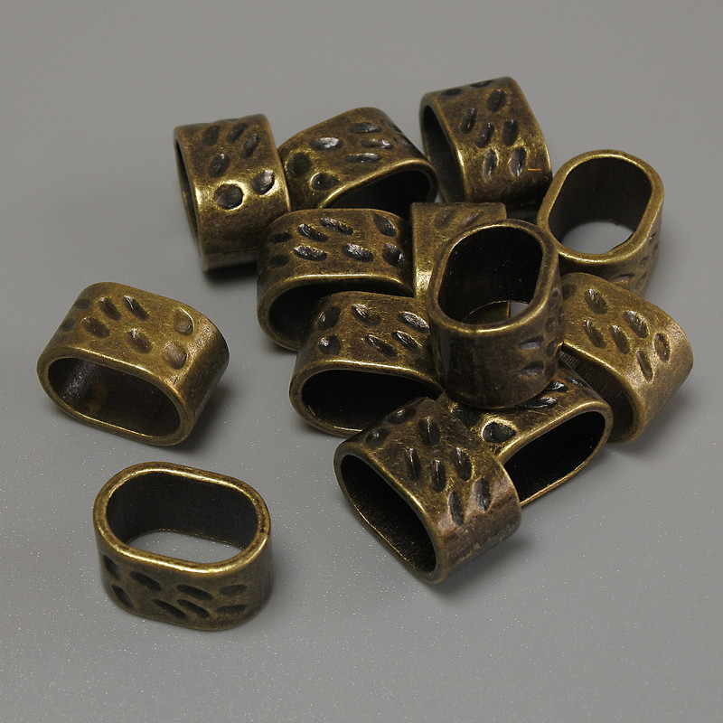 Mehrreihenspacer bronzefarben, Einlage, Durchmesser 13×9 mm ± Loch, Durchmesser 11×7 mm ± Verpackung 20 g (~13 Stück)