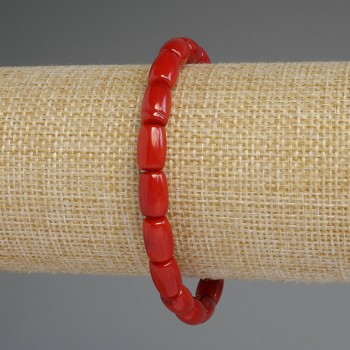 Armband aus Koralle Barilo – Barillet 10×6,5 mm ±, Länge 18 cm, Stretcharmband
