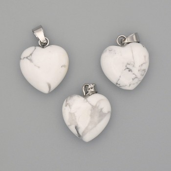 Anhänger Herz aus Kaolinit 15x15x23 mm+