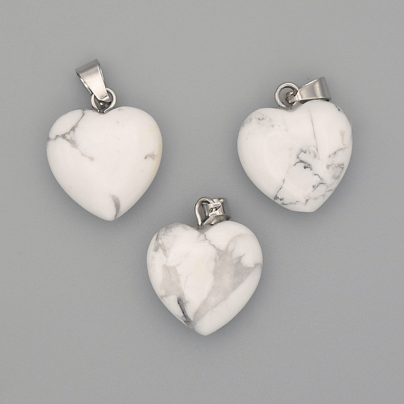 Anhänger Herz aus Kaolinit 15x15x23 mm+
