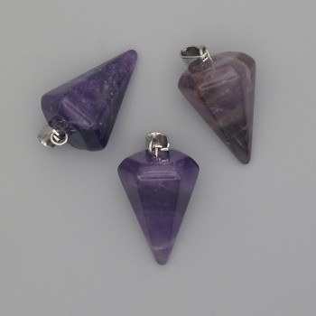 Anhänger 'Pendel' Amethyst 28×20×14 mm+