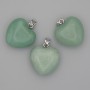 Herzanhänger aus Nephrit-Jade 20x20mm