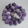 Amethyst Chevron-Perlen, glatte Kugeln, Durchmesser ca. 16 mm ±, auf Schnur, Länge ca. 40 cm+