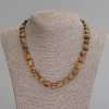 Tigerauge-Kette, facettierte Quadrate, Durchmesser 10×10 mm, Länge ca. 50 cm ±, mit Verschluss