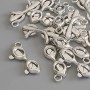 Anhänger 'Brille' silberfarbener Metallton, Durchmesser ca. 23×9 mm, Verpackung: 15 Stück