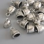 Endkappe Metallfarbe Silber, Durchmesser 13x9mm+- Packung 17 Stk