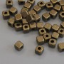Bronzefarbene Perleinsätze, 4×4 mm, Loch ca. 2 mm, Verpackung 42 Stück