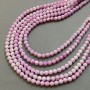 Perlen aus tschechischem Kristall, rosa Multicolor mit petrolfarbener Beschichtung auf Schnur, facettierte Kugeln, Durchmesser 6 mm + -, Länge 38 cm +