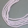 Perlen aus tschechischem Kristall auf Schnur, rosa mattiert, facettiertes Rondell, Durchmesser 6×5 mm + -, Länge 41 cm +
