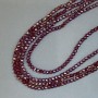 Perlen aus tschechischem Kristall auf Faden, rotes-transparentes rotes Kristall-Perlen, mit Benzin-Überzug, facettierte Rondelle, Durchmesser 6×5 mm + -, Länge ca. 39 cm +
