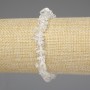 Armband Mondstein- und Bergkristall-Chip-Perlen, 7–10×2–5 mm ±, Länge ca. 18 cm, Stretch