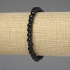 Schwarzes Achat-Armband, facettierte Kugeln Ø 6 mm, Länge ca. 18 cm, Stretch