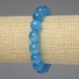 Armband 'Azurblaues Katzenauge' – glatte Kugeln 2 mm, Länge ca. 18 cm, Stretch-Armband