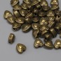 Bronzefarbene Perleinsatz, Metallfarbe Bronze, Ø ca. 5,5 mm, Loch Ø ca. 1,78 mm, Verpackung 44 Stück